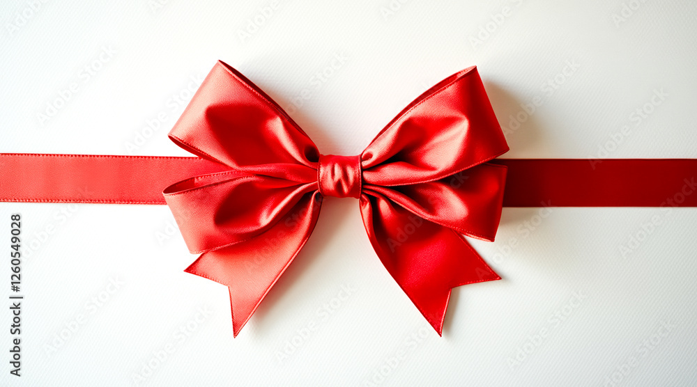 classic red satin ribbon tied into a perfect bow classic red satin ribbon tied into a perfect bow