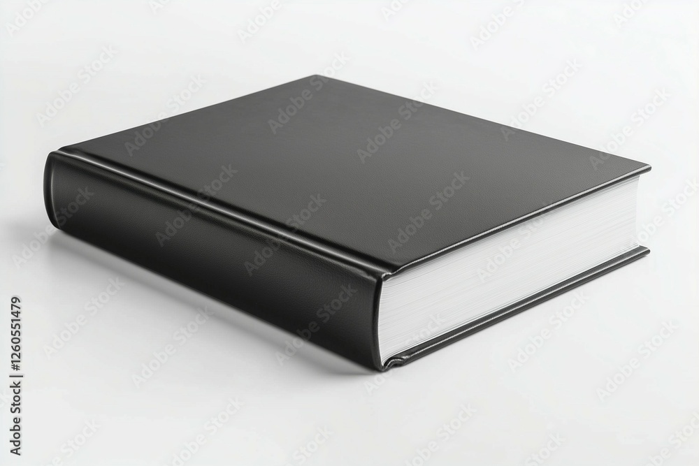 a black cover book on isolated white background a black cover book on isolated white background