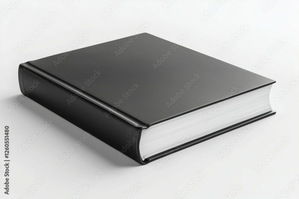 a black cover book on isolated white background a black cover book on isolated white background