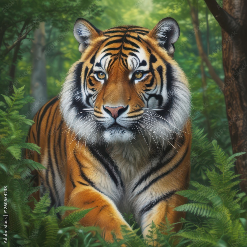 Obraz premium Tiger walking in the wild.