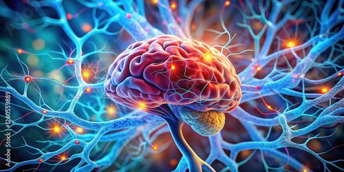 Brain tissue with increased blood flow and oxygenation in a cerebral cortex, neural signaling, neural oxygenation