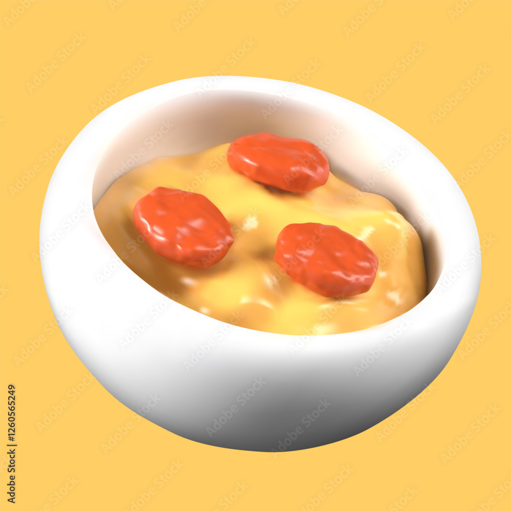 Appetizing Mexican food in 3D style. Vector object on yellow background Appetizing Mexican food in 3D style. Vector object on yellow background