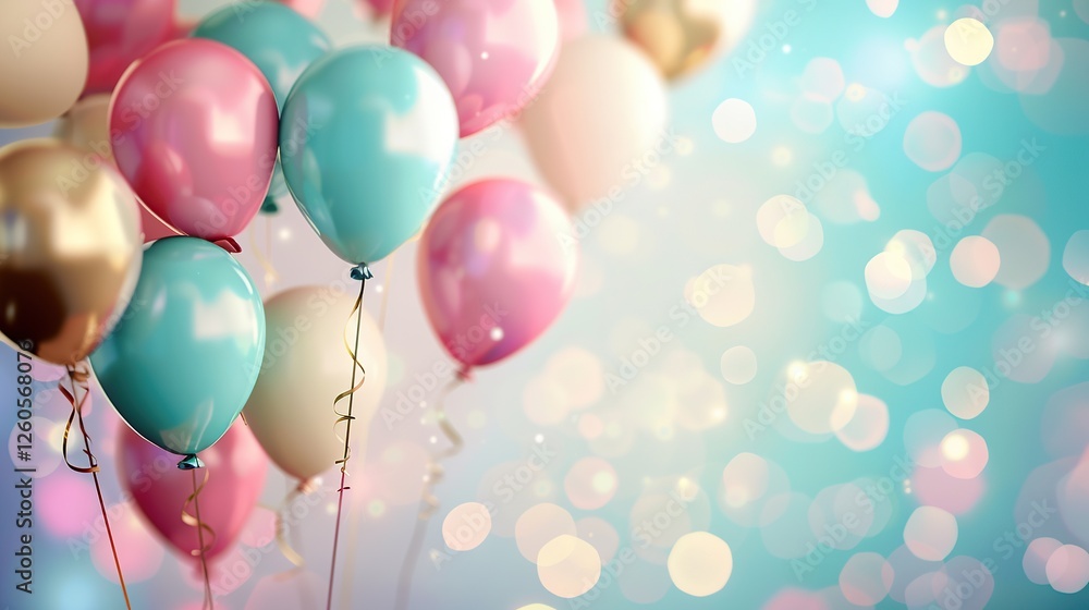 Birthday party invitation card background, photorealistic Birthday party invitation card background, photorealistic