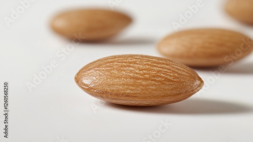 Close-up Almond Nuts on White Background photo