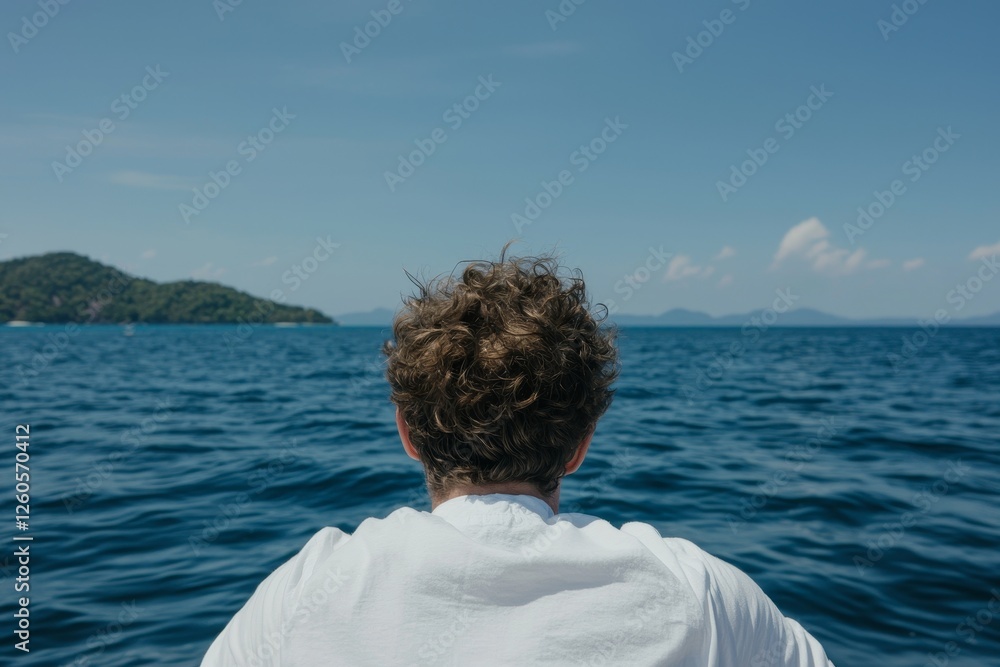 Fototapeta premium A stunning woman is savoring a lavish cruise on a luxurious yacht, traveling across the sea in opulent style by boat