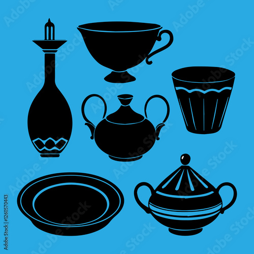 set of tea cups and saucers