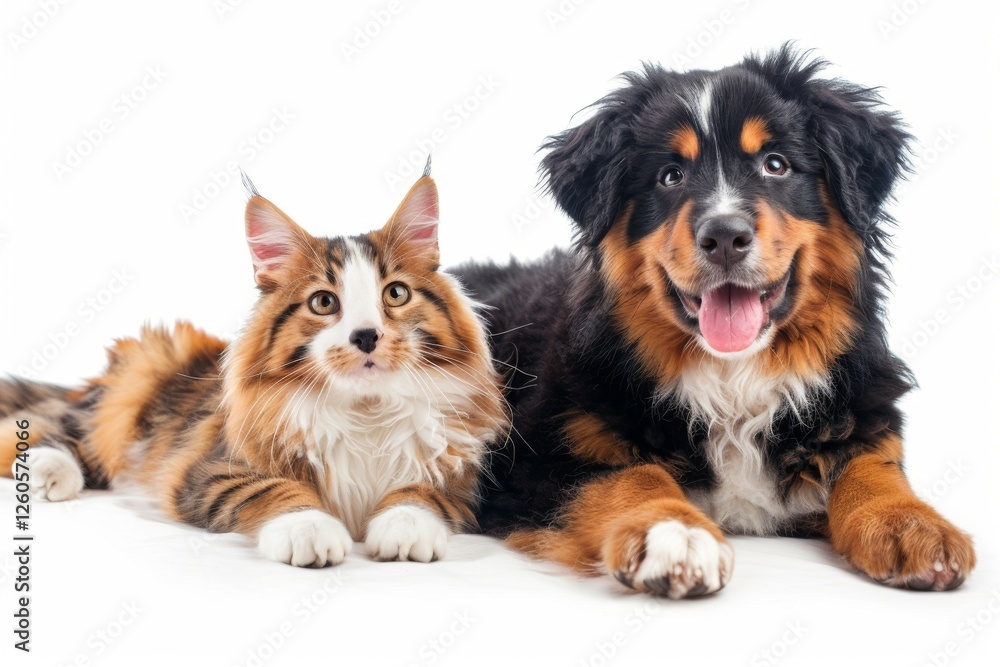 Adorable Puppy and Cat Duo Adorable Puppy and Cat Duo