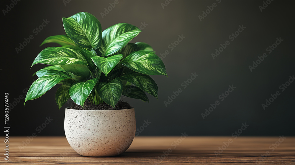 A glossy green houseplant sits in a white pot A glossy green houseplant sits in a white pot