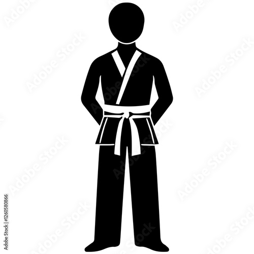 Ippon Seoi Nage Judo Throw Stock Illustration