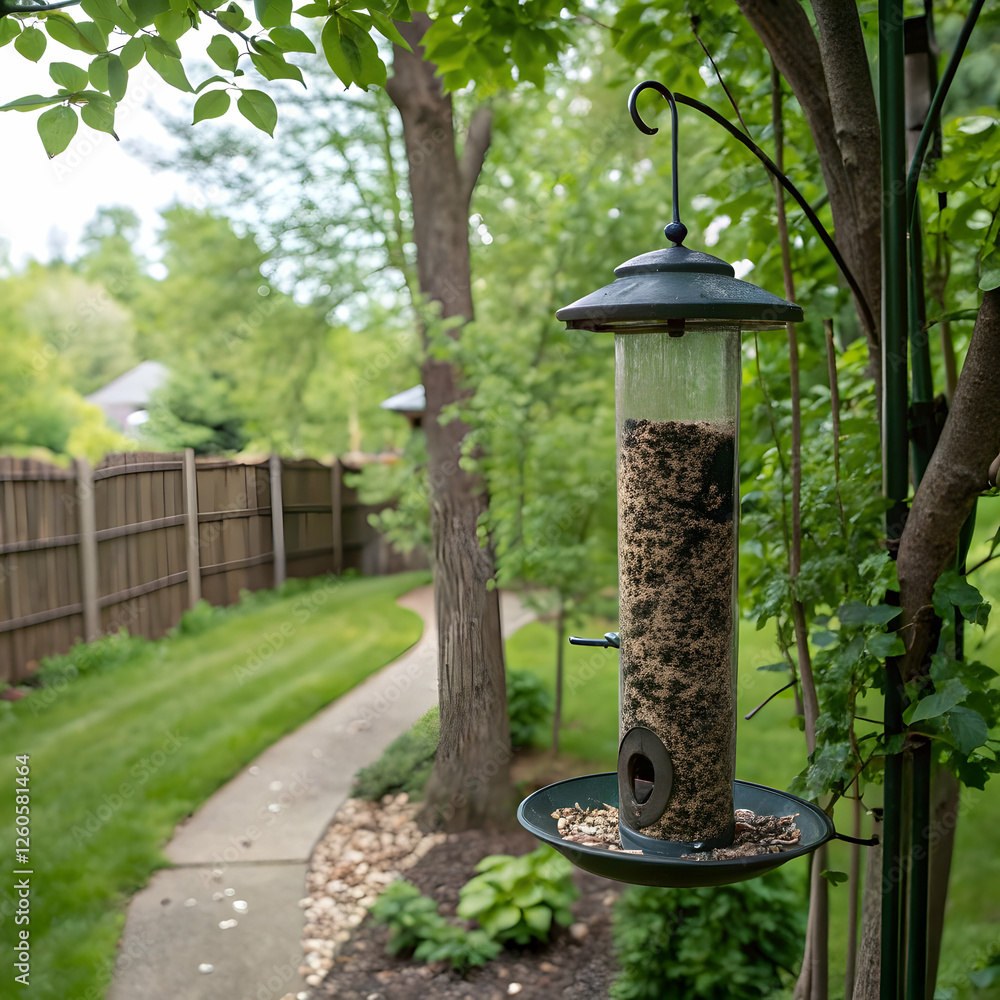 Naklejka premium bird feeder in the park