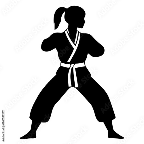 Karate Fighter and Judo Master Silhouettes for Designers