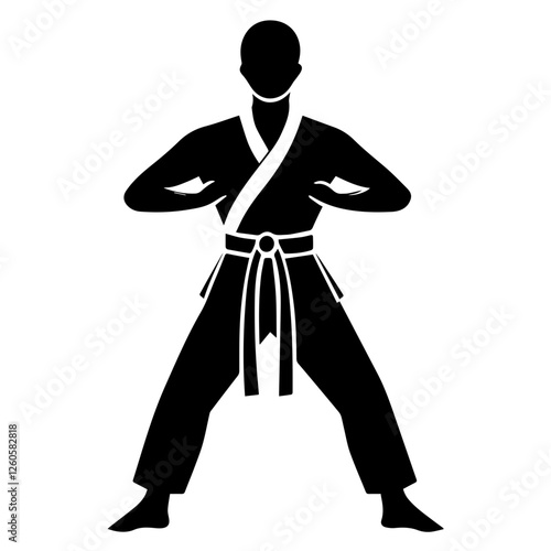 Karate Fighter and Judo Master Silhouettes for Designers