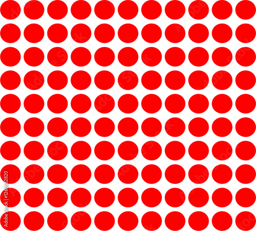 seamless pattern with red circles.Halftone dot pattern squre icon background .Royal Green red dot stickers for colour coding ,labeling