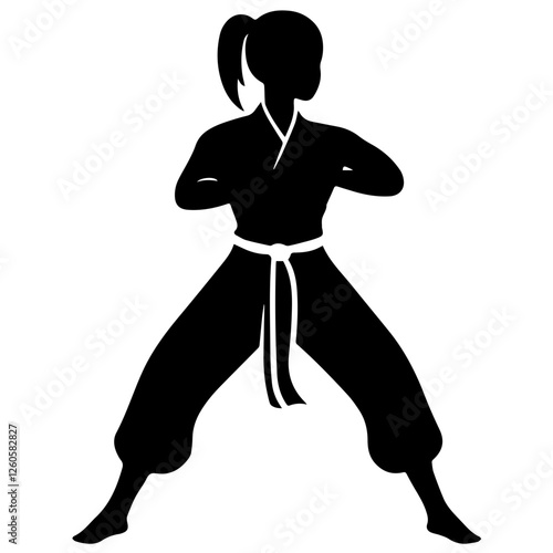 Karate Fighter and Judo Master Silhouettes for Designers