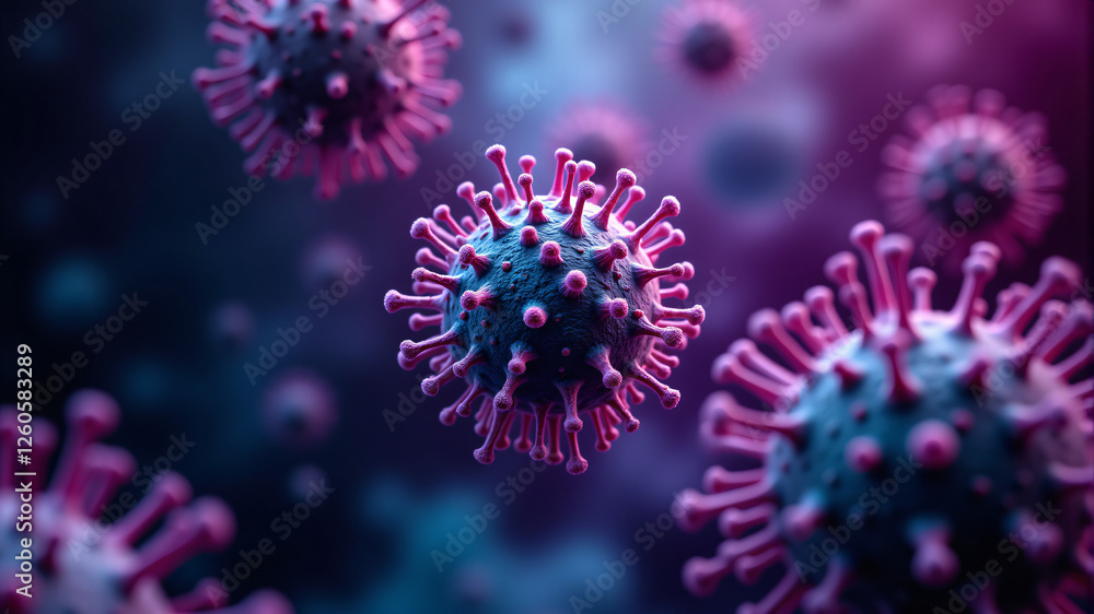 Fototapeta premium Understanding the Impact of Viruses on Health