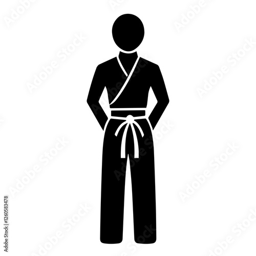 Karate Fighter and Judo Master Silhouettes for Designers