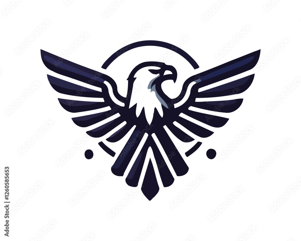 Naklejka premium Eagle logo design icon vector template. Black eagle logo