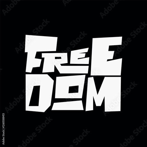 Vector freedom text logo design