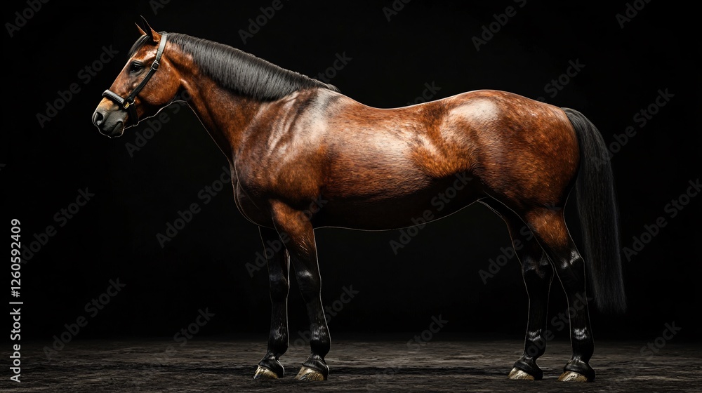 Obraz premium Ranch Horse Standing in Field