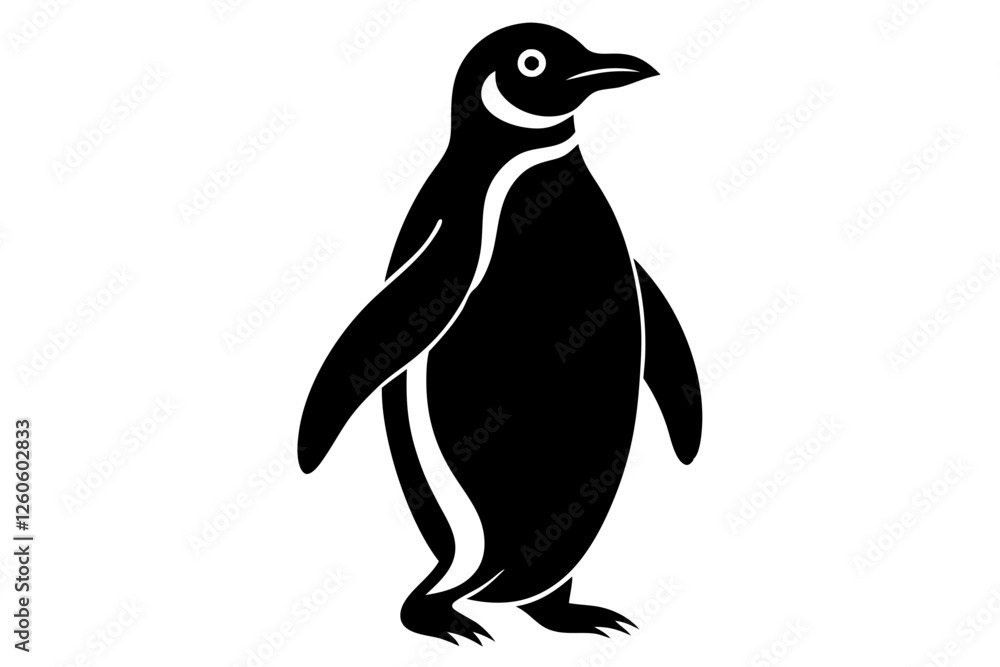 Obraz premium penguin silhouette vector