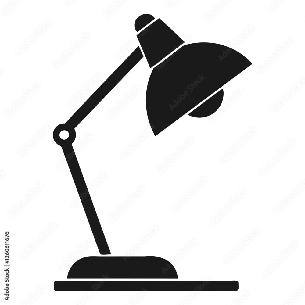 Minimalist Table Lamp Silhouette Vector High-Quality Icon on Transparent Background Minimalist Table Lamp Silhouette Vector High-Quality Icon on Transparent Background