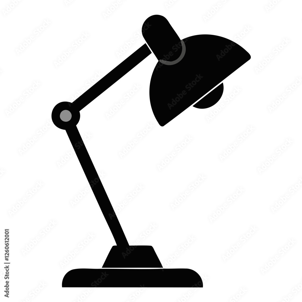 Vector Silhouette of a Black Table lamp icon Isolated on a transparent background Vector Silhouette of a Black Table lamp icon Isolated on a transparent background