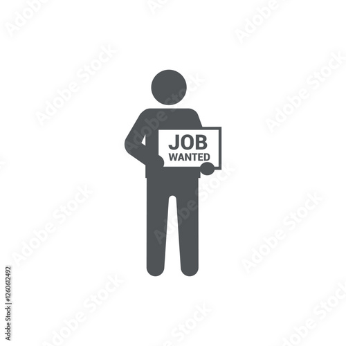 Flat design illustration vector of people in need of work, looking for a job.