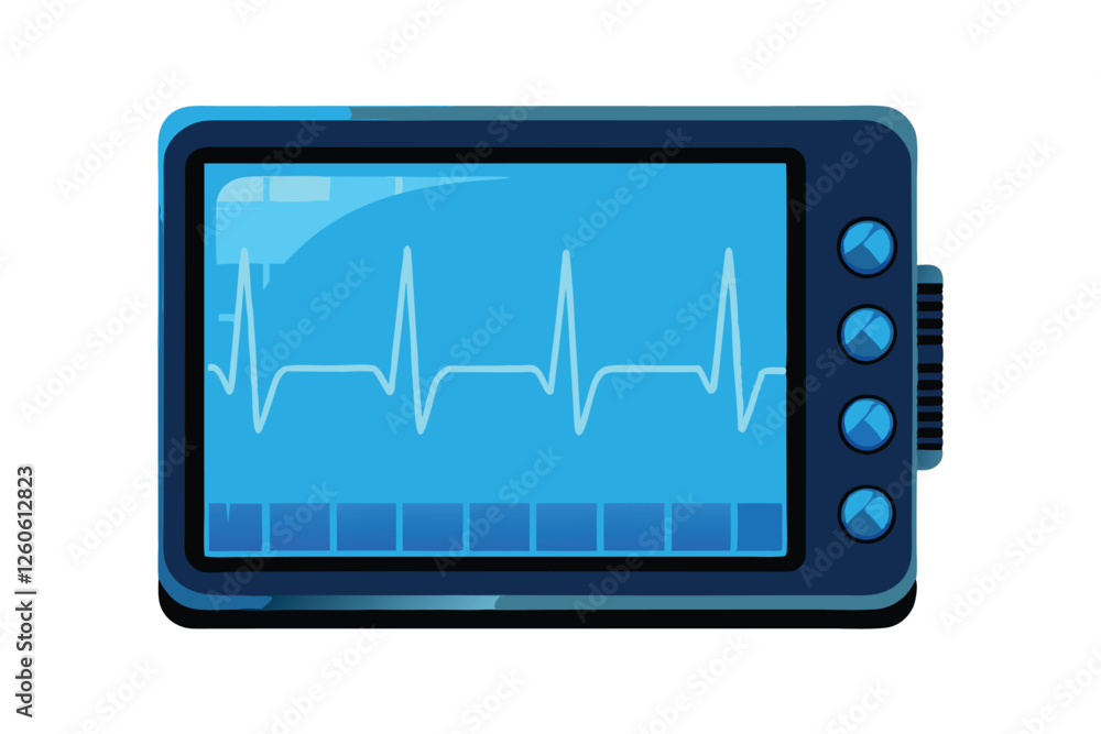 Create a vibrant vector background illustrating a digital health monitoring system, showcasing data streams, heart rate graphs, and futuristic UI elements. Create a vibrant vector background illustrating a digital health monitoring system, showcasing data streams, heart rate graphs, and futuristic UI elements.