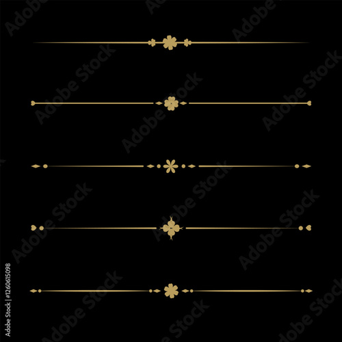 Text Divider Vectors. Separator vintage. decorative line.