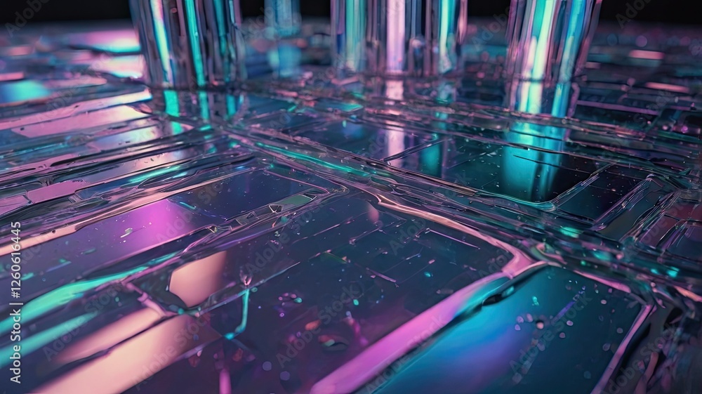 Abstract futuristic background with a neon gradient and glossy texture. Perfect for technological, cyberpunk, and digital designs, as well as modern visual effects. Abstract futuristic background with a neon gradient and glossy texture. Perfect for technological, cyberpunk, and digital designs, as well as modern visual effects.