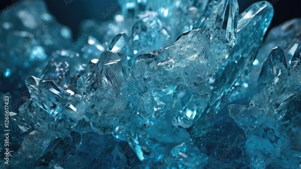 Obraz premium cracks create a cold winter atmosphere. Perfect for backgrounds, natural textures, and concepts of freshness, cold, and purity. background