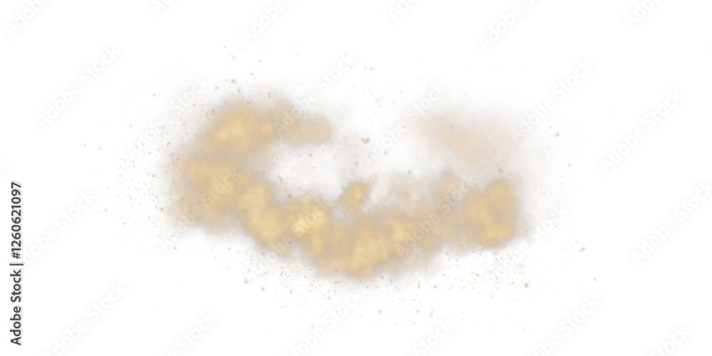 Fantastic golden smoke background. Golden spice powder explosion, spice splash, Magic smoke with glitter and small particles, fog with glowing particles, golden steam. PNG.
Fantastic golden smoke background. Golden spice powder explosion, spice splash, Magic smoke with glitter and small particles, fog with glowing particles, golden steam. PNG.