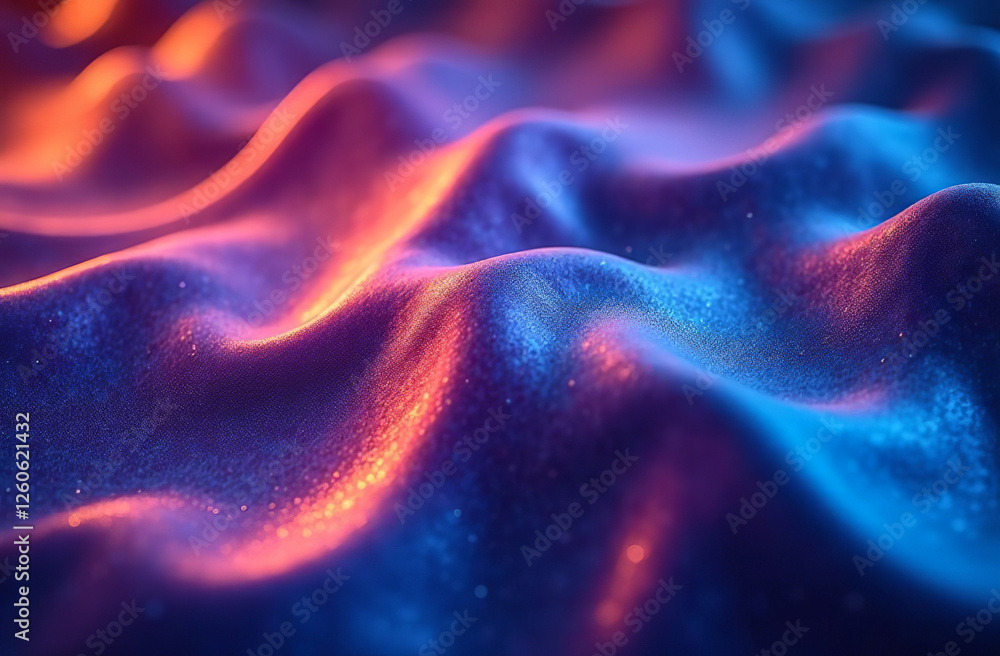 Obraz premium Abstract futuristic background, moving neon purple waves. AI Generative