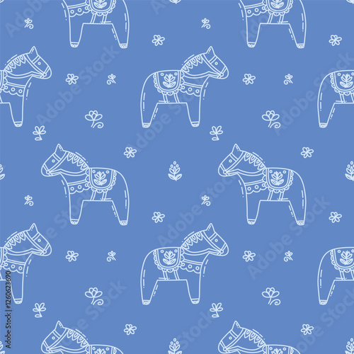 seamless pattern with maslenitsa elements