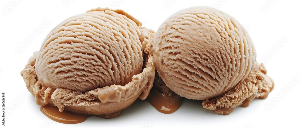 Two Scoops of Caramel Ice Cream Melted Two Scoops of Caramel Ice Cream Melted