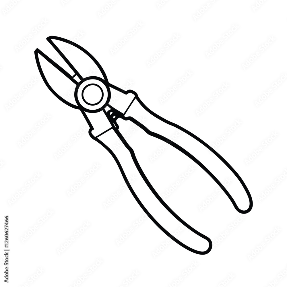 vector illustration of a wire cutter vector illustration of a wire cutter