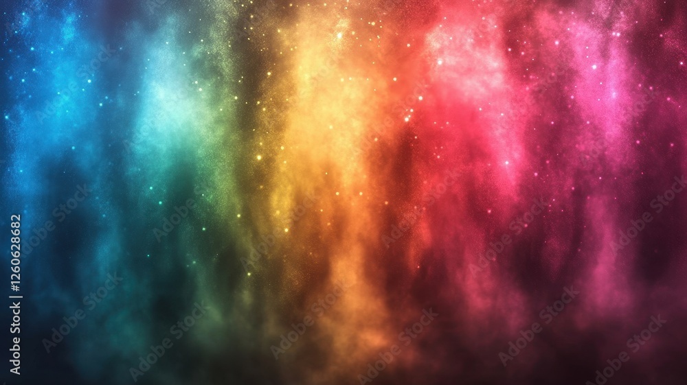 Fototapeta premium Vibrant rainbow gradient action abstract art digital art colorful environment soft lens viewpoint
