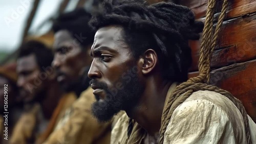 This video portrays the harsh realities faced by African slaves during their transport to America in the 19th century, highlighting their struggles and suffering. Black History Month
