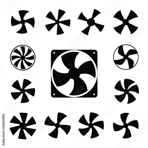 Collection of Vector Computer Fan Icons