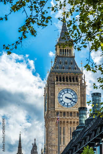 Canvas Print street views around big ben london