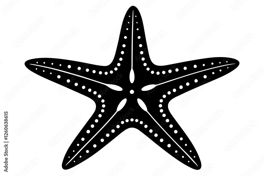 Fototapeta premium sea star silhouette vector illustration
