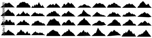 Mountains icon vector set. hike, travel illustration sign collection. camping symbol.