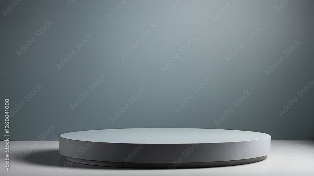 Minimalist dark circular product display with moody gradient background Minimalist dark circular product display with moody gradient background