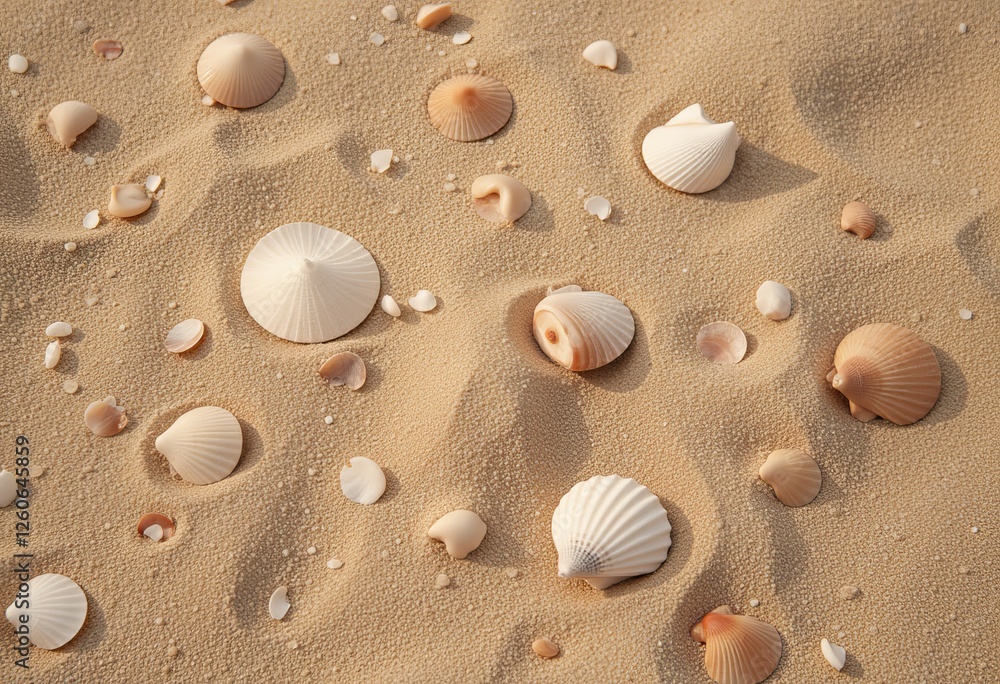 Seashells and Starfish on Sand Seashells and Starfish on Sand
