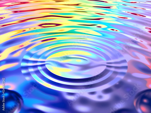 Rainbow-colored ripples, colorful background photo