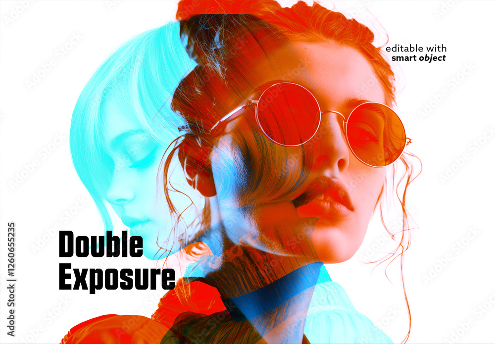 Double Exposure Photo Effect Stock Template | Adobe Stock