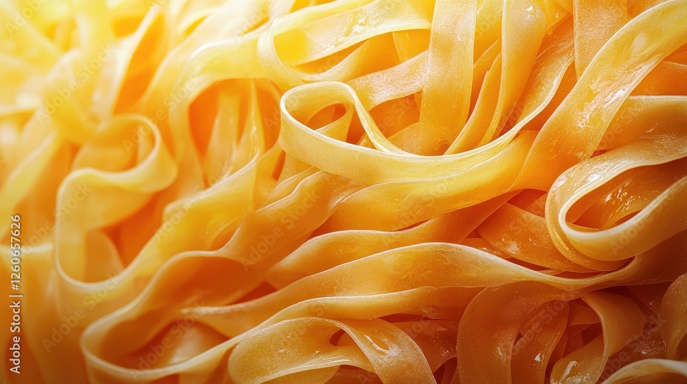 Realistic Close-Up of Delicious Thai Noodles in Soft Yellow Color with Smooth Textures Realistic Close-Up of Delicious Thai Noodles in Soft Yellow Color with Smooth Textures