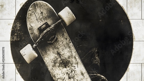 Vintage Skateboard Grunge Style Abstract Photography
