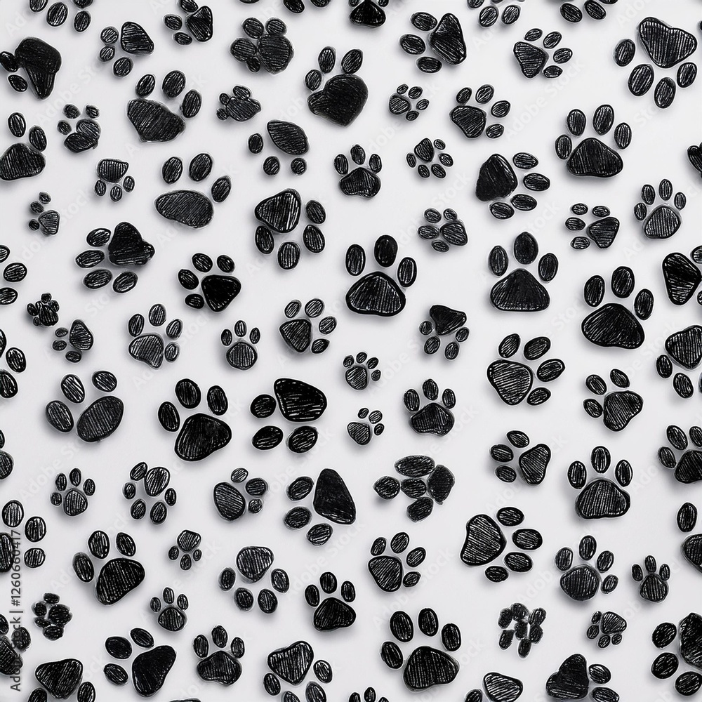 Fototapeta premium dog paw prints
