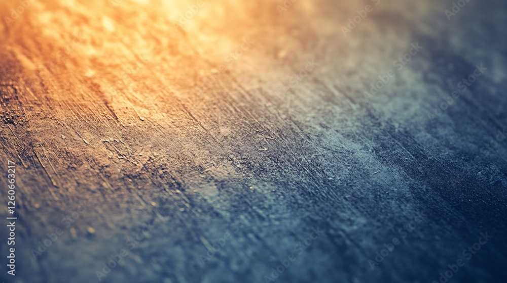 Close-up of a textured surface with a gradient of warm golden tones transitioning into cool blue shades, creating a dramatic effect. Close-up of a textured surface with a gradient of warm golden tones transitioning into cool blue shades, creating a dramatic effect.